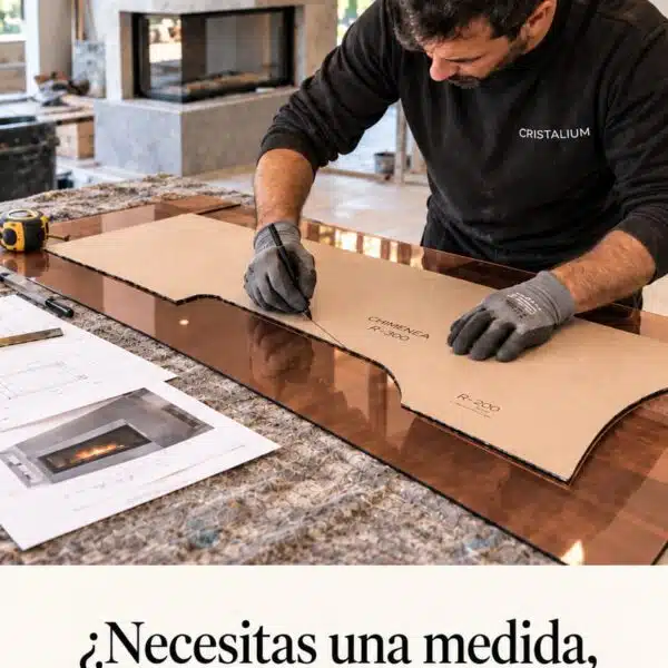 vidrio neoceram chimenea a medida