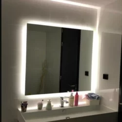 espejo con luces led cuadrados
