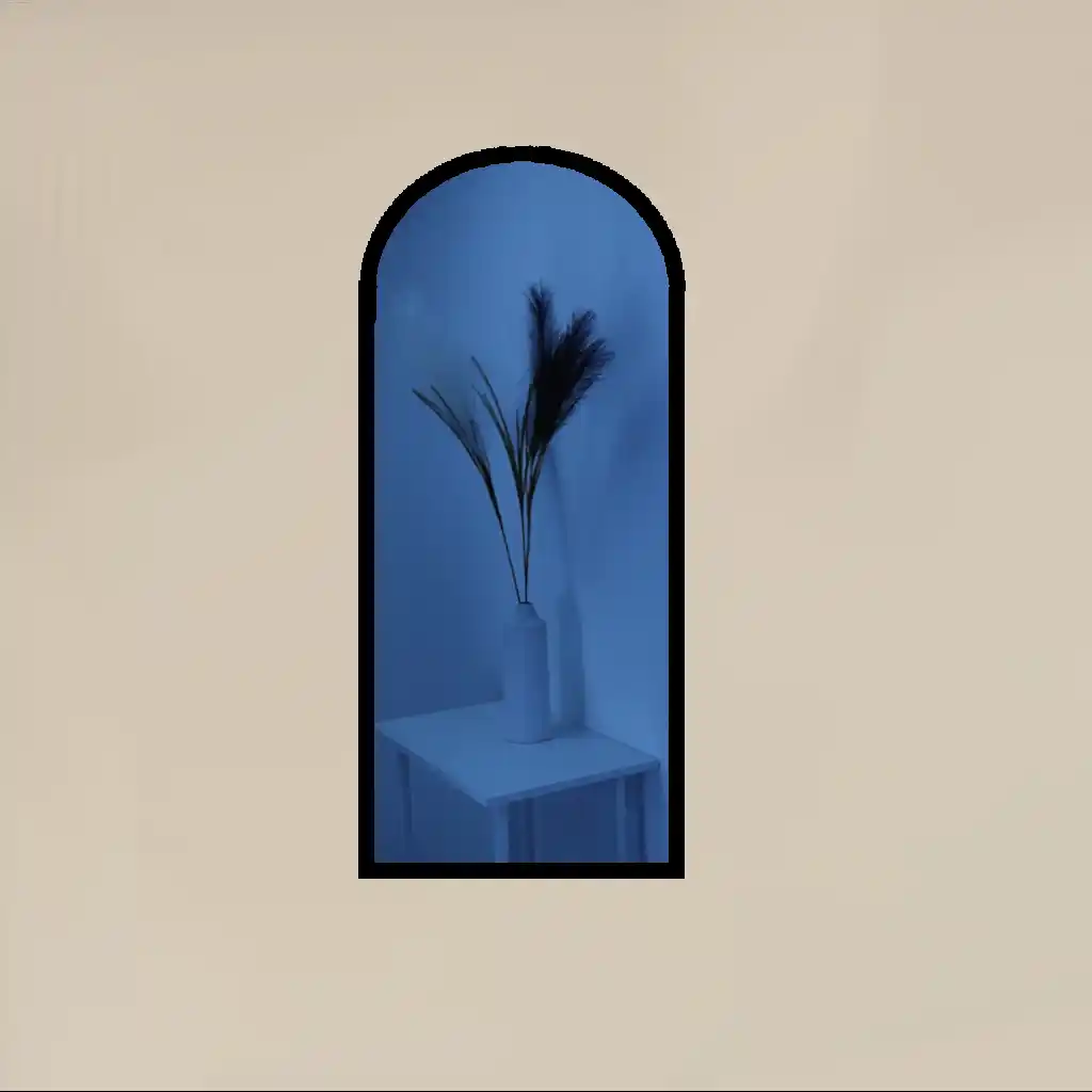 Espejo Azul Marino Ovalado
