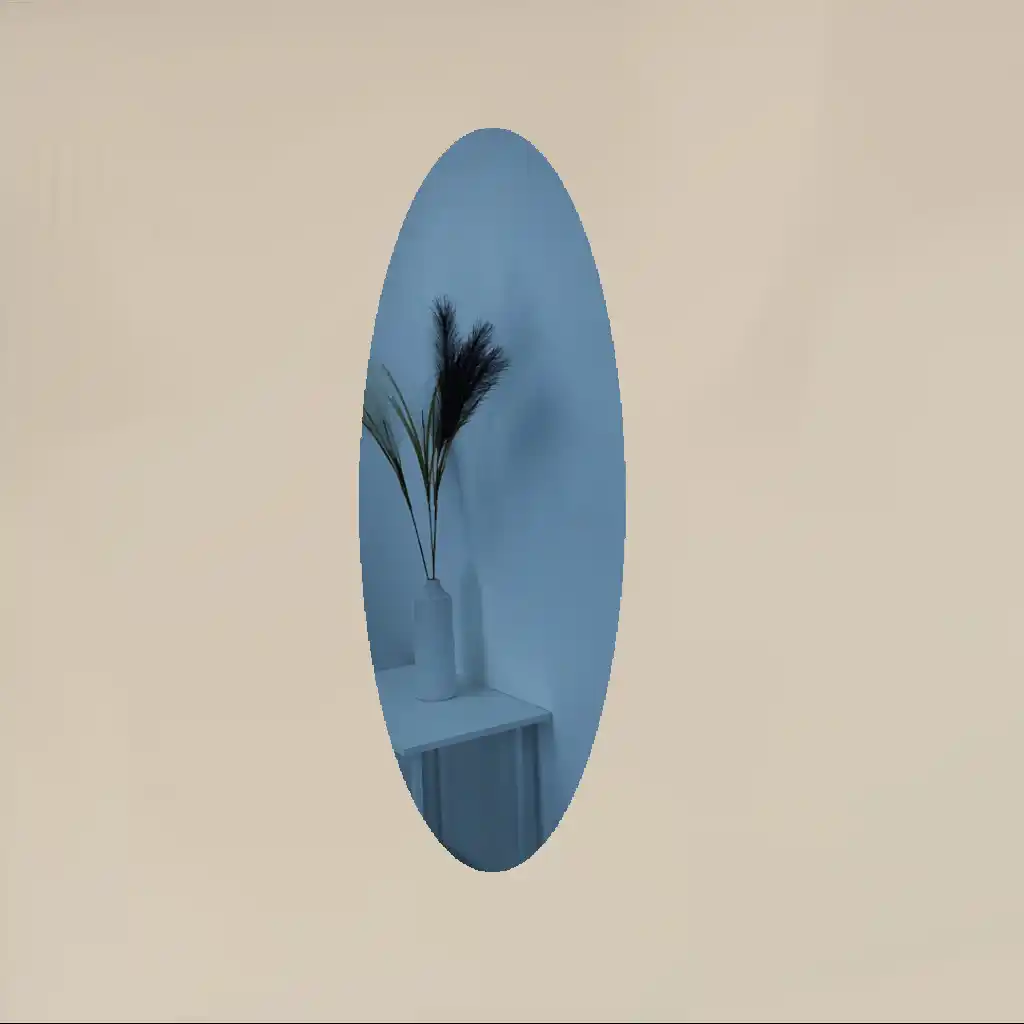 Espejo Azul Celeste Ovalado