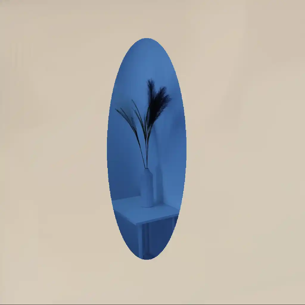 Espejo Azul Marino Ovalado