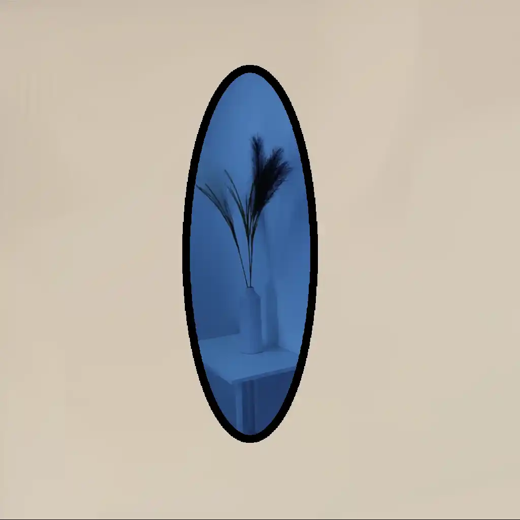 Espejo Azul Marino Ovalado