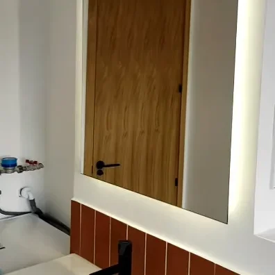 espejo retroiluminado cuadrado baño