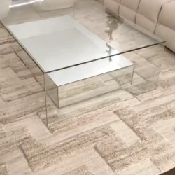mesa cristal revistero espejo
